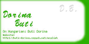 dorina buti business card